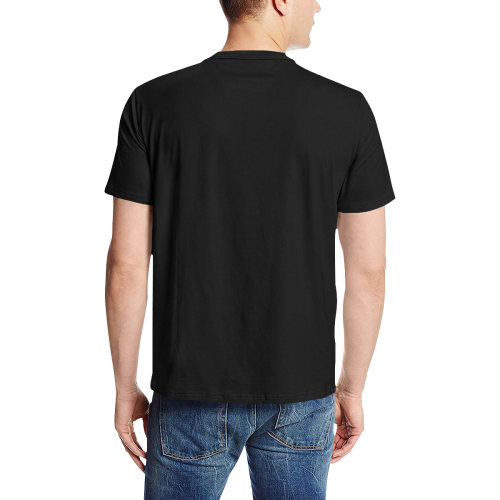 Sleepy Saint Bernard Men's All Over Print T-Shirt (Solid Color Neck) (Model T63)