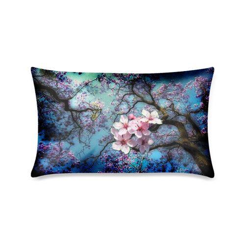 Cherry blossomL Custom Zippered Pillow Case 16"x24"(One Side Printing)