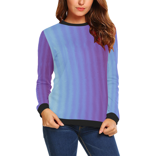 Violet shade All Over Print Crewneck Sweatshirt for Women (Model H18)