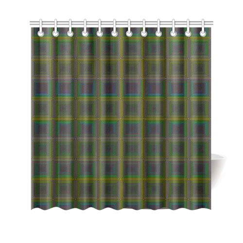 Violet green multicolored multiple squares Shower Curtain 69"x70"