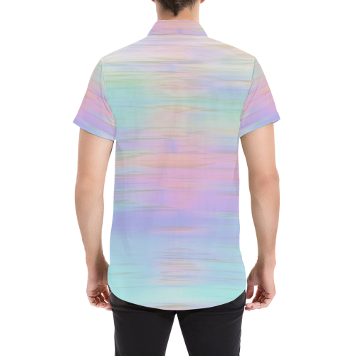 noisy gradient 1 pastel by JamColors Men's All Over Print Short Sleeve Shirt (Model T53)