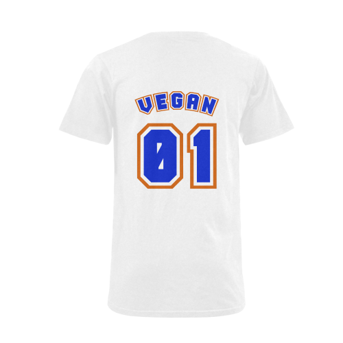 No. 1 Vegan Men's V-Neck T-shirt  Big Size(USA Size) (Model T10)