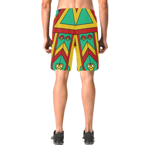 Aztec Spiritual Tribal Men's All Over Print Elastic Beach Shorts (Model L20)