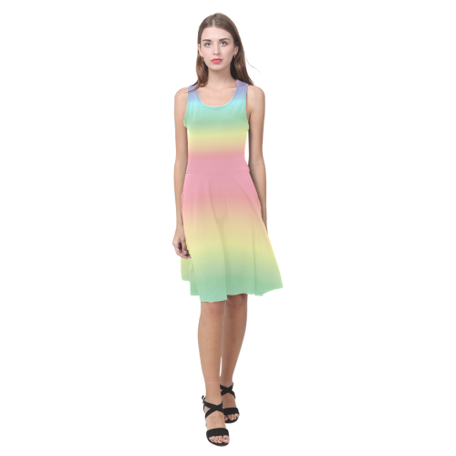 Pastel Rainbow Atalanta Casual Sundress(Model D04)