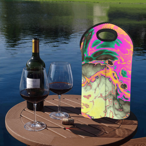 stormy marbled 3 by JamColors 2-Bottle Neoprene Wine Bag
