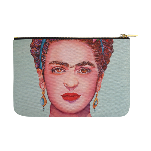 FRIDA IN YOUR FACE Carry-All Pouch 12.5''x8.5''