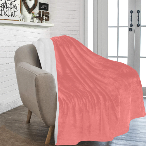 color light red Ultra-Soft Micro Fleece Blanket 54''x70''