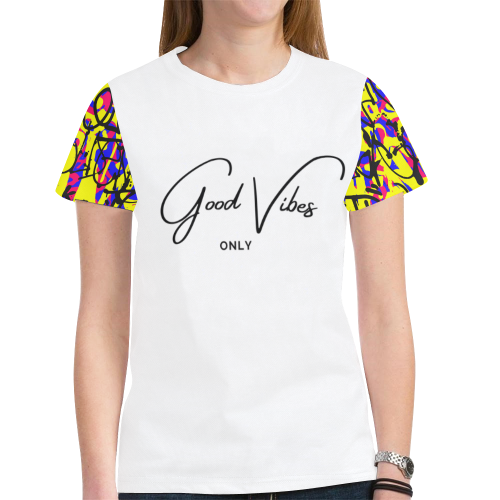 T shirt Graffiti 2 GV New All Over Print T-shirt for Women (Model T45)