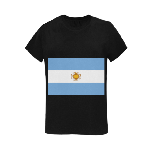 Argentina Flag Women's T-Shirt in USA Size (Two Sides Printing)