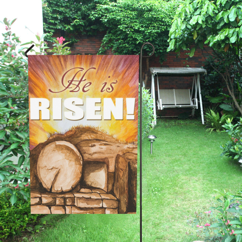 He is Risen Garden Flag 12‘’x18‘’（Without Flagpole）