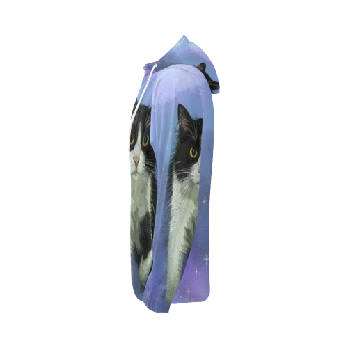 space cat All Over Print Full Zip Hoodie for Women (Model H14)