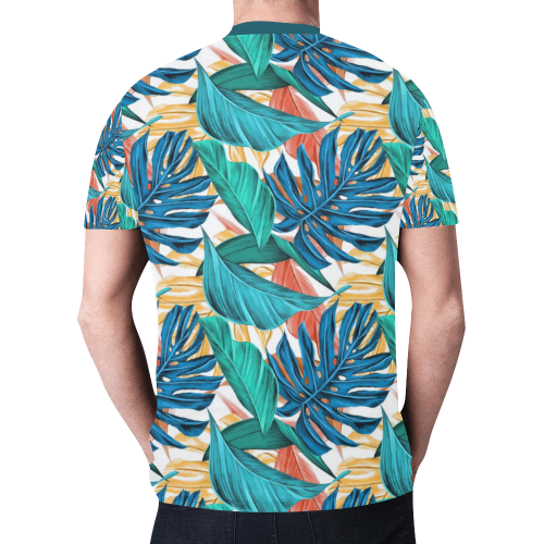 Tropical Jungle Leaves New All Over Print T-shirt for Men (Model T45)