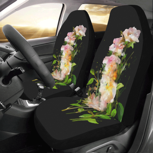 Watercolor Blend Roses, floral watercolor Car Seat Covers (Set of 2)