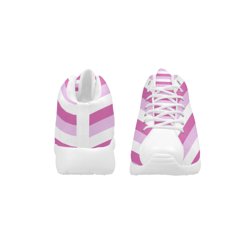 Pink Stripes Women's Basketball Training Shoes/Large Size (Model 47502)