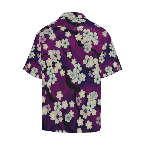 Sakura Breeze Chill Violet Hawaiian Shirt (Model T58)