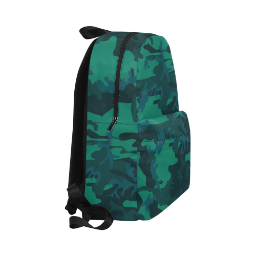 Green-Blue Camo Unisex Classic Backpack (Model 1673)