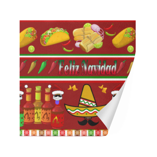 Feliz Navidad Ugly Sweater on Red Gift Wrapping Paper 58"x 23" (1 Roll)