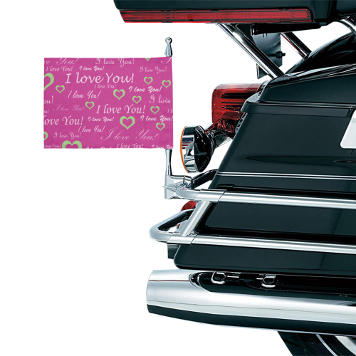 P.S I Love You Motorcycle Flag (Twin Sides)