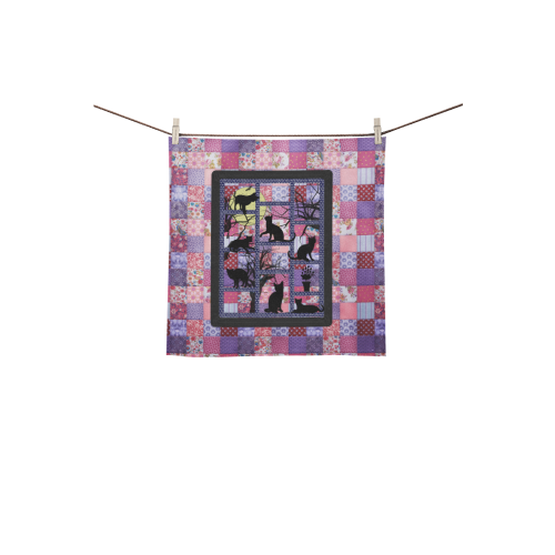 Cats in the Night Square Towel 13“x13”
