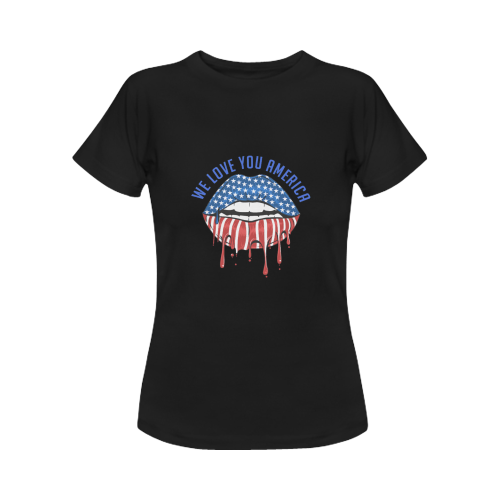 We Love You America Women's T-Shirt in USA Size (Front Printing Only)