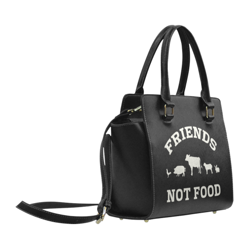 Friends Not Food (Go Vegan) Classic Shoulder Handbag (Model 1653)