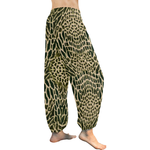 leopard pattern Women's All Over Print Harem Pants (Model L18)