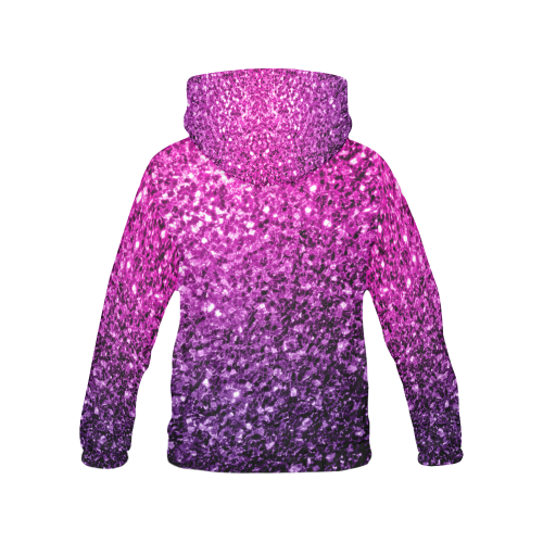 Beautiful Purple Pink Ombre glitter sparkles All Over Print Hoodie for Men/Large Size (USA Size) (Model H13)