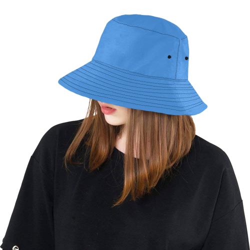 Sky Blue Serenity Solid Colored All Over Print Bucket Hat