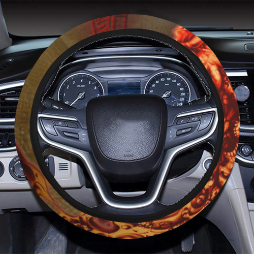Awesome, creepy flyings skulls Steering Wheel Cover with Elastic Edge
