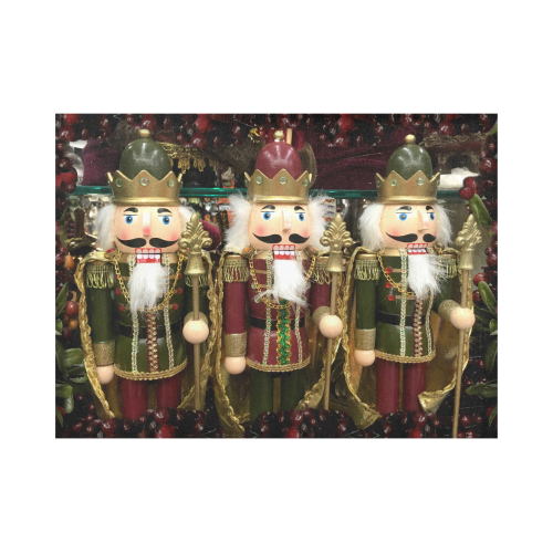 Golden Christmas Nutcrackers Placemat 14’’ x 19’’