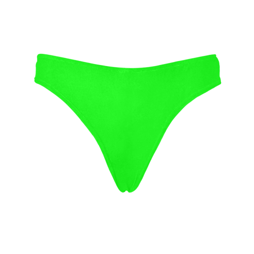 color lime Women's All Over Print Thongs (Model L30)