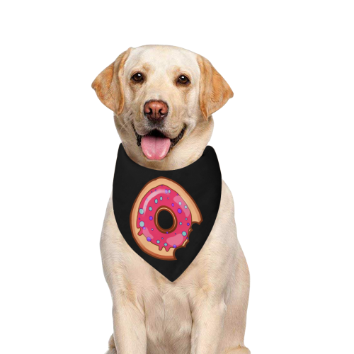 Funny Yummy Donut With A Bite Pet Dog Bandana/Large Size