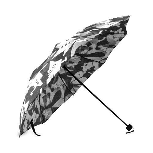 Black and White Pop Art by Nico Bielow Foldable Umbrella (Model U01)