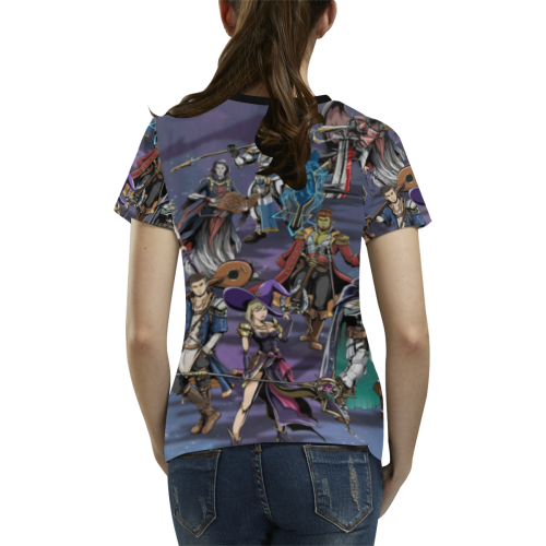 Dungeons and Dragons T-Shirt All Over Print T-shirt for Women/Large Size (USA Size) (Model T40)