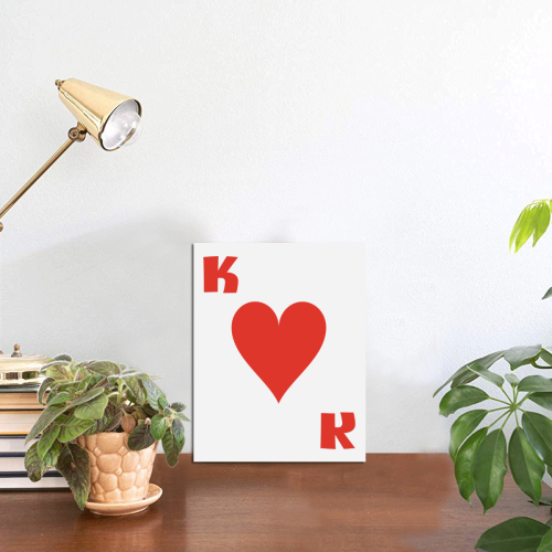 Playing Card King of Hearts Photo Panel for Tabletop Display 6"x8"