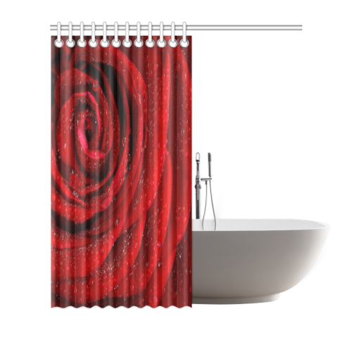 Red rosa Shower Curtain 66"x72"