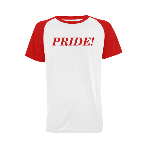 Men's HUMAN PRIDE! Shirt Red 3X Men's Raglan T-shirt Big Size (USA Size) (Model T11)