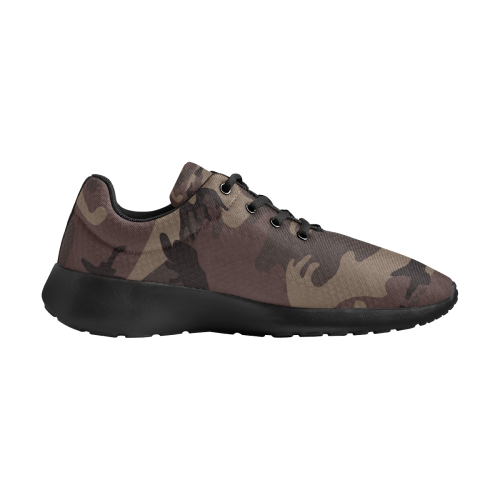 Camo Red Brown Men's Athletic Shoes (Model 0200)