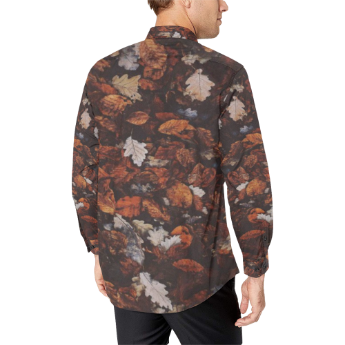 Fall Season Men's All Over Print Casual Dress Shirt (Model T61)
