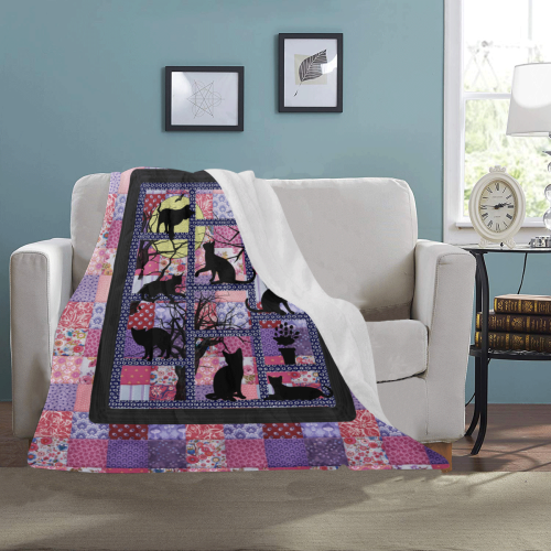 Cats in the Night Ultra-Soft Micro Fleece Blanket 40"x50"