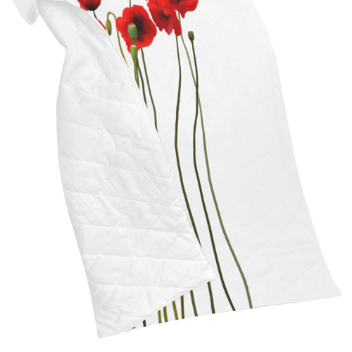 Poppies Floral Design Papaver somniferum Quilt 70"x80"
