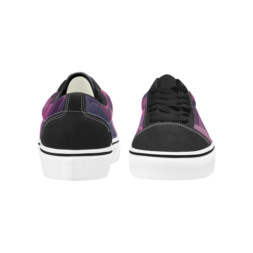 purple pink magenta mosaic #purple Men's Low Top Skateboarding Shoes (Model E001-2)