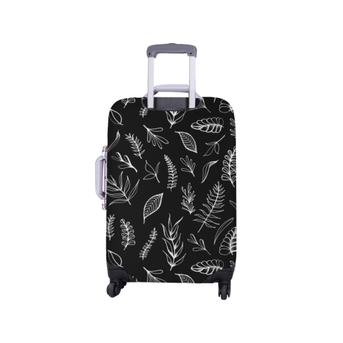 BLACK DANCING LEAVES Luggage Cover/Small 18"-21"