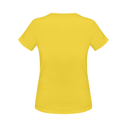 Pretty Peacock Yellow Women's T-Shirt in USA Size (Front Printing Only)