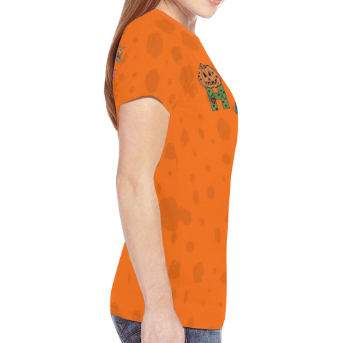 Halloween Fun Pop Art by Nico Bielow New All Over Print T-shirt for Women (Model T45)