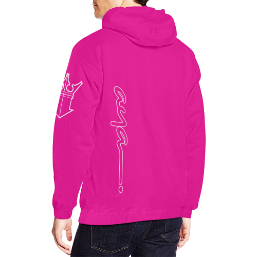 AYA HD PINK1 All Over Print Hoodie for Men/Large Size (USA Size) (Model H13)