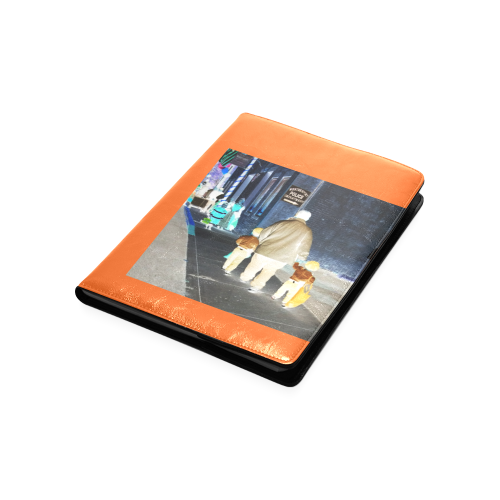 Ghosts roaming the street (orange) Custom NoteBook B5