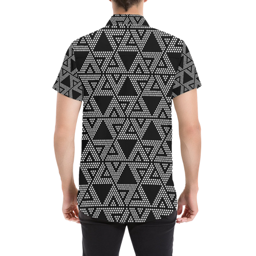 Polka Dots Party Men's All Over Print Short Sleeve Shirt (Model T53)