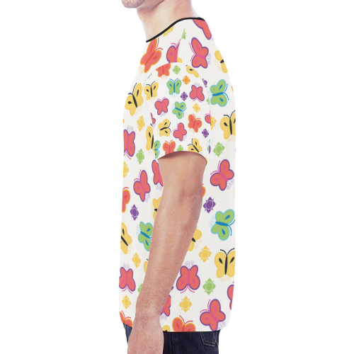 colorful butterfly New All Over Print T-shirt for Men/Large Size (Model T45)