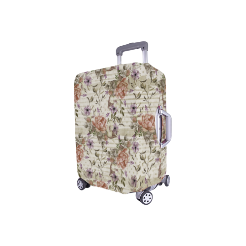 Watercolor Vintage Roses Ribbon Pattern 03 Luggage Cover/Small 18"-21"